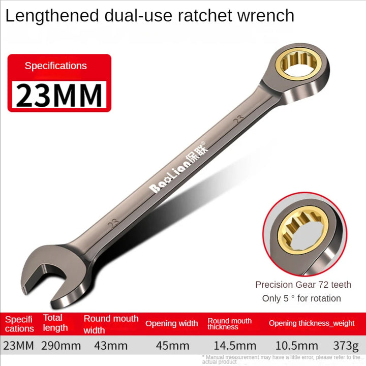 LIXIU Adjustable Torx Wrench – 8-22mm Ratchet Spanner Multi-Tool