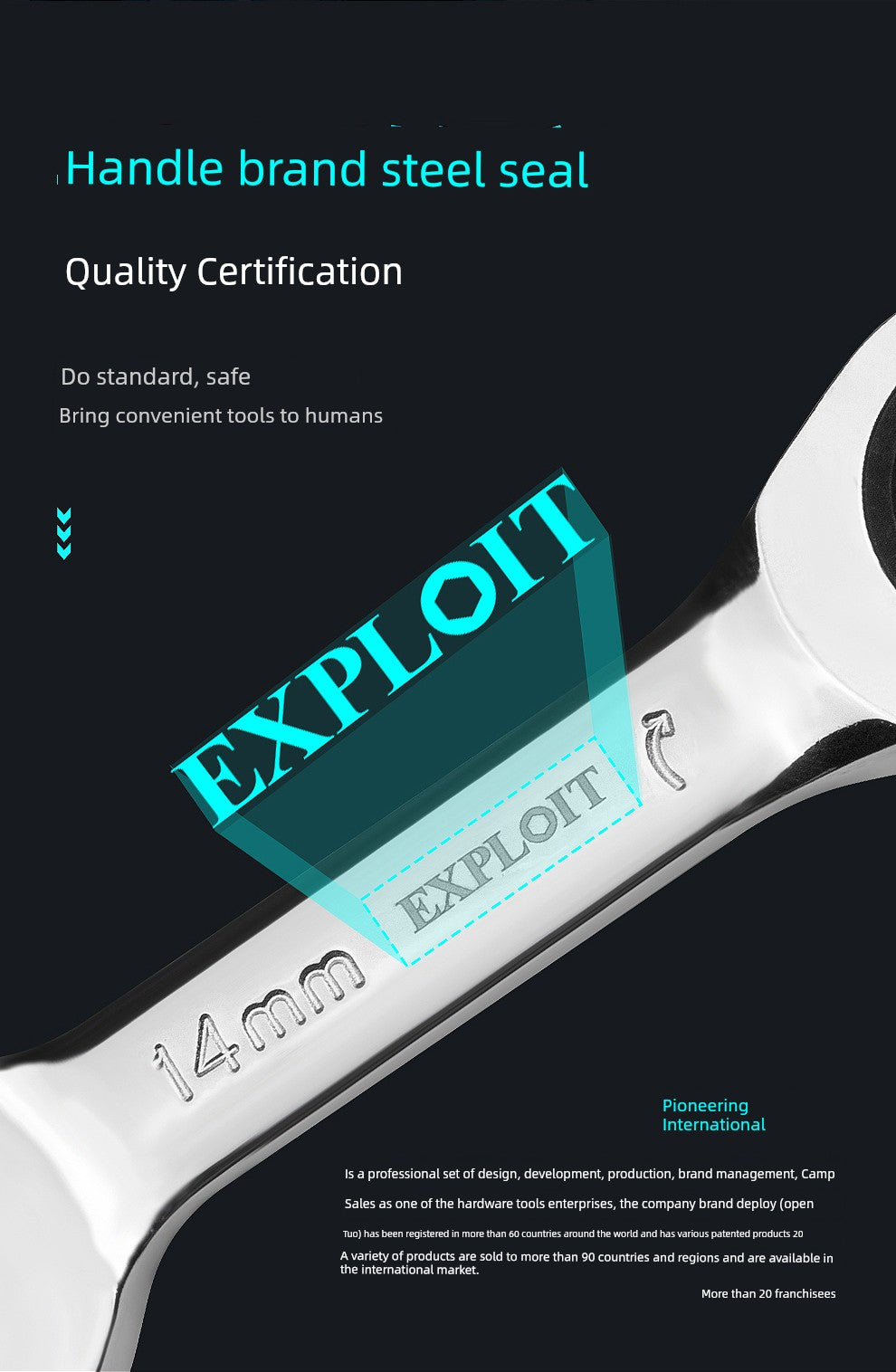 SmartGearPros Short Handle Fast Ratchet Wrench – Dual-Purpose, Labor-Saving, Offset Spanner (10-13mm)