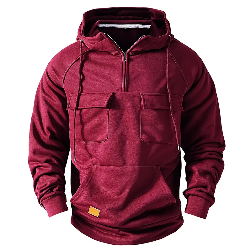 Lifestyle image with hoodie worn outdoors