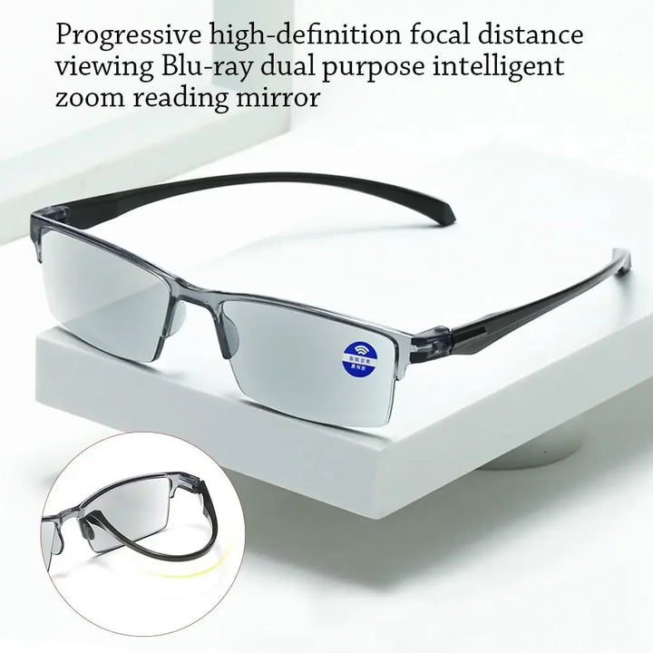 Main image of smart automatic zoom reading glasses with anti-blue light lenses