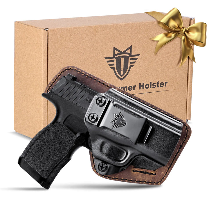 SmartGearPros 2026 Concealed Carry IWB Holster - Kydex Leather Quick Draw Pistol Holder