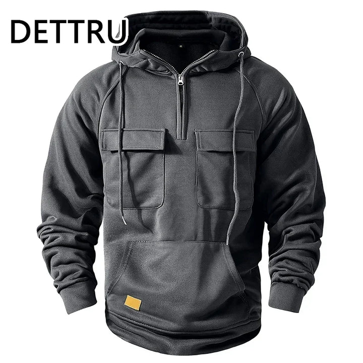 Back view of the hoodie with clean seam lines