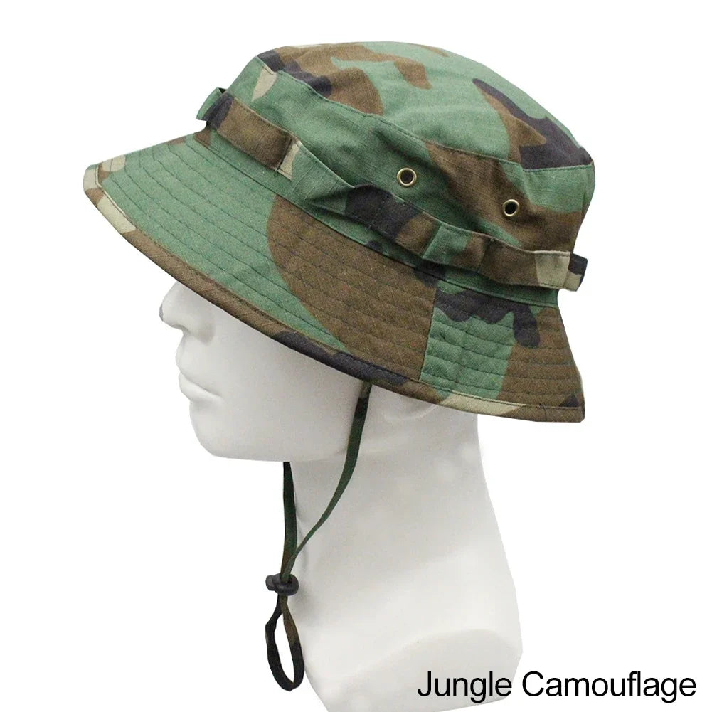 SmartGearPros Camouflage Boonie Hat - Bucket Hat Unisex Polyester for Outdoor Hunting Hiking Fishing Climbing Summer