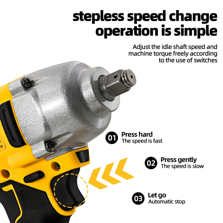 SmartGearPros SmartGearPros DEWALT DCF892 Brushless 20V Cordless Impact Wrench – 812N.m High Torque Power Tool for Heavy-Duty Jobs