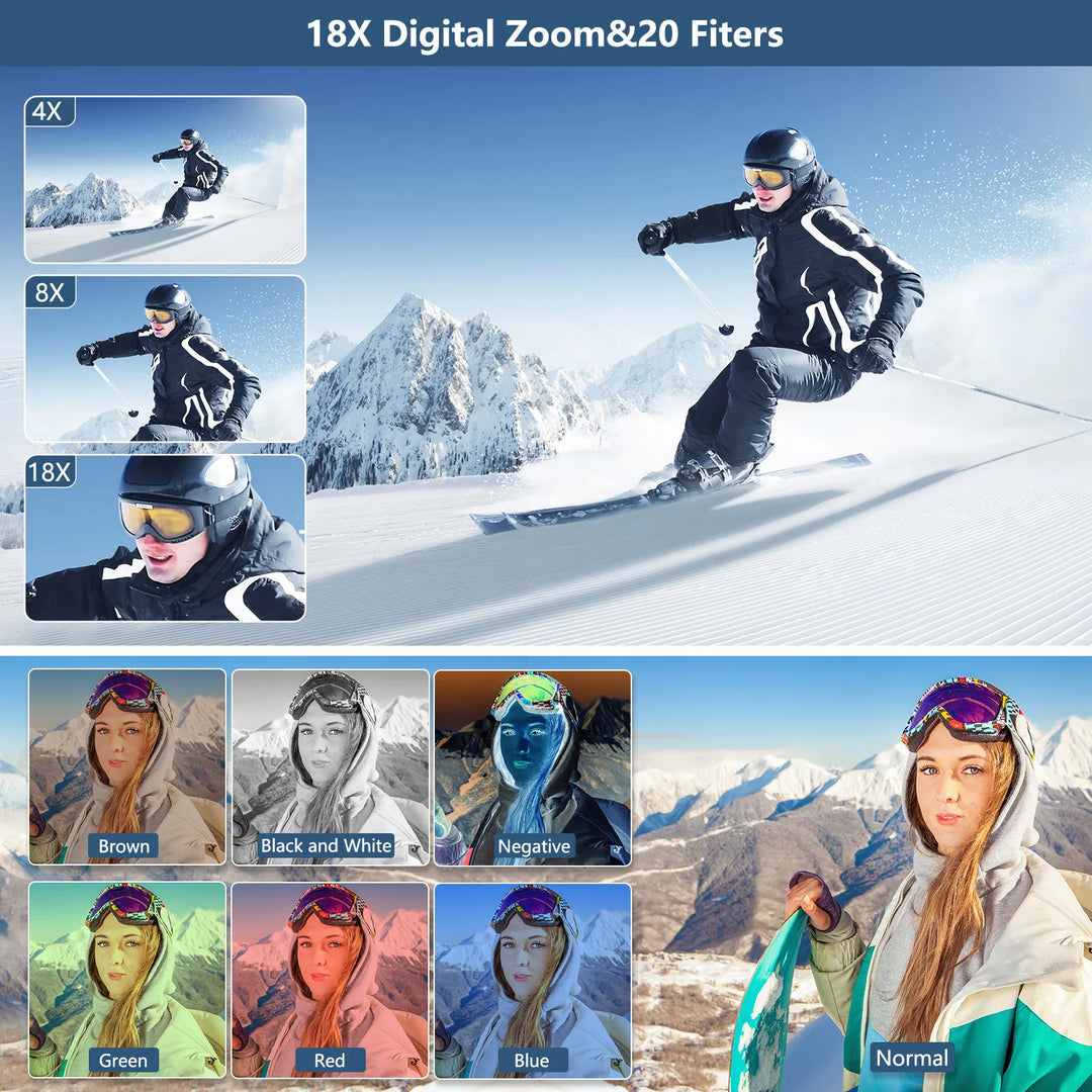 SmartGearPros 4K Compact Digital Camera – 18X Zoom, 48MP Photography & Vlogging Ready