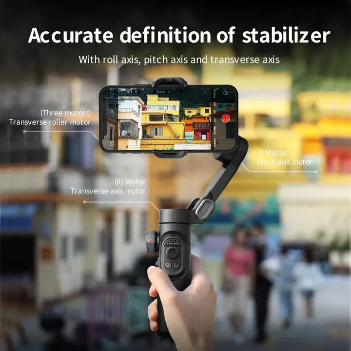 SmartGearPros AOCHUAN 3-Axis Gimbal – Handheld Smartphone Stabilizer with Smart Tracking & Anti-Shake Video Control