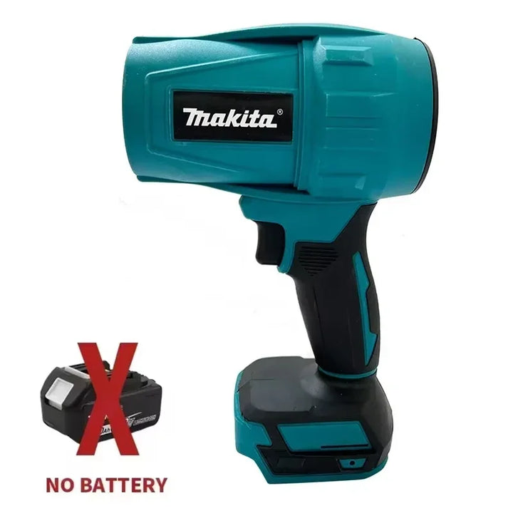 Makita cordless blower without battery on a white background