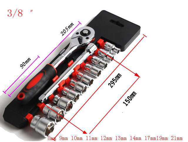 SmartGearPros 12-in-1 Heavy-Duty Ratchet & Socket Wrench Set – Chrome Vanadium Steel for Auto & Home Repairs | Professional & DIY Essential
