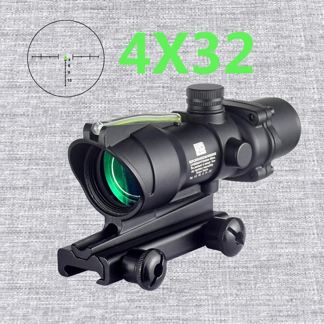 LAMBUL 4x32 Magnifier Scope with Red/Green Dot Sight & Killflash