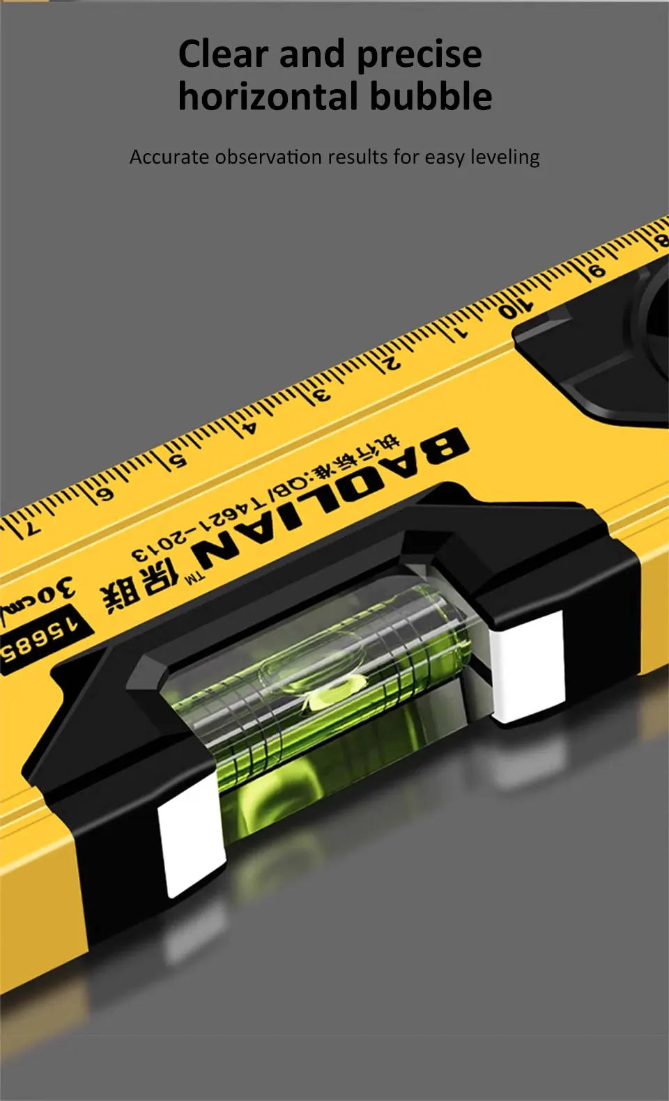 SmartGearPros 3-in-1 Magnetic Spirit Level – 0°/45°/90° Angle Tool with Precision Bubble Vials
