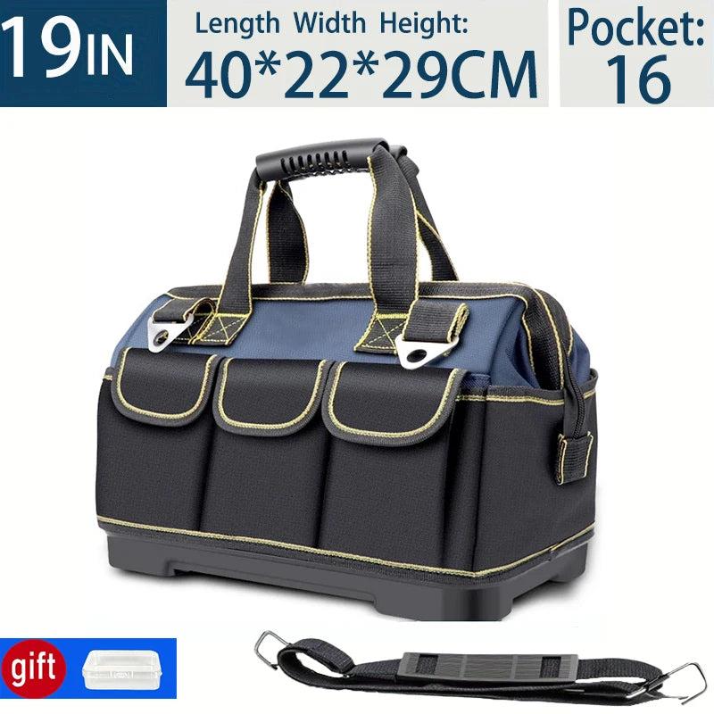SmartGearPros 23-inch Heavy-Duty Tool Bag – Waterproof, Large Capacity, Multi-Pocket Organizer