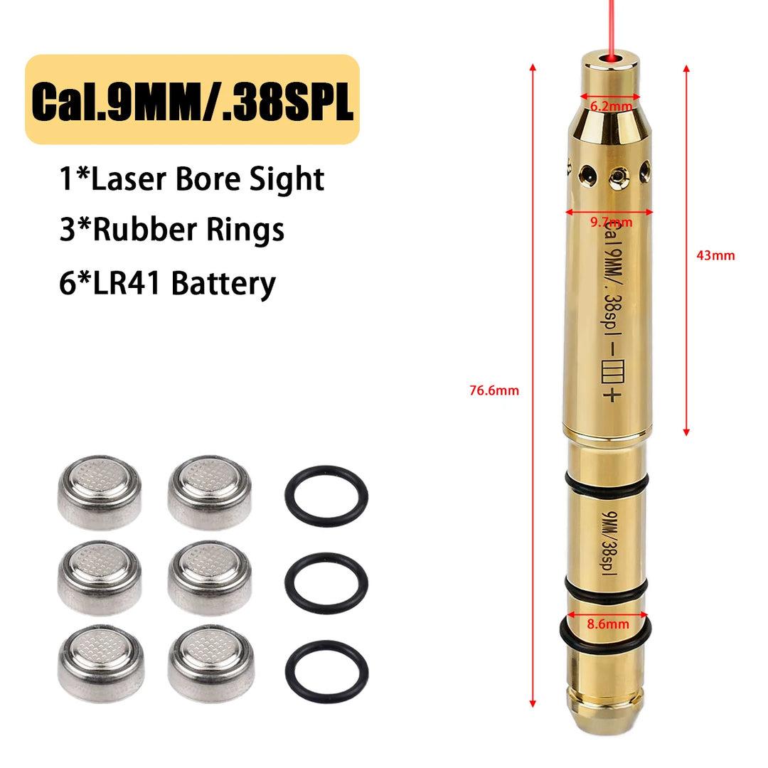 Laser Bore Sight – Red Dot Cartridge Boresighter for Multiple Calibers