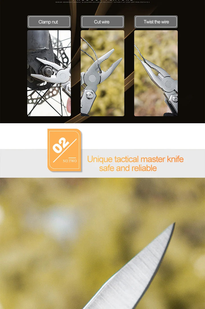 SmartGearPros Folding Multi-Tool – Pliers, Knife, Screwdriver & More in Pocket-Size Stainless Steel Kit