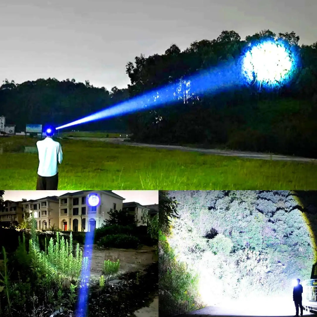1000000Lm Powerful Headlamp 800W Led Sensor Head Flashlight Long Range Headlight 18650 Rechargeable Head Lantern Fishing Camping product image showing features or usage