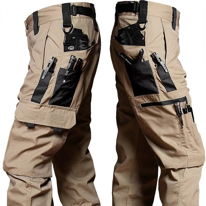 SmartGearPros Men's Rugged Work Pants – Multi-Pocket, Wear-Resistant, Heavy-Duty Straight-Leg Design