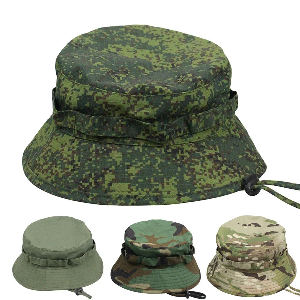 SmartGearPros Camouflage Boonie Hat - Bucket Hat Unisex Polyester for Outdoor Hunting Hiking Fishing Climbing Summer