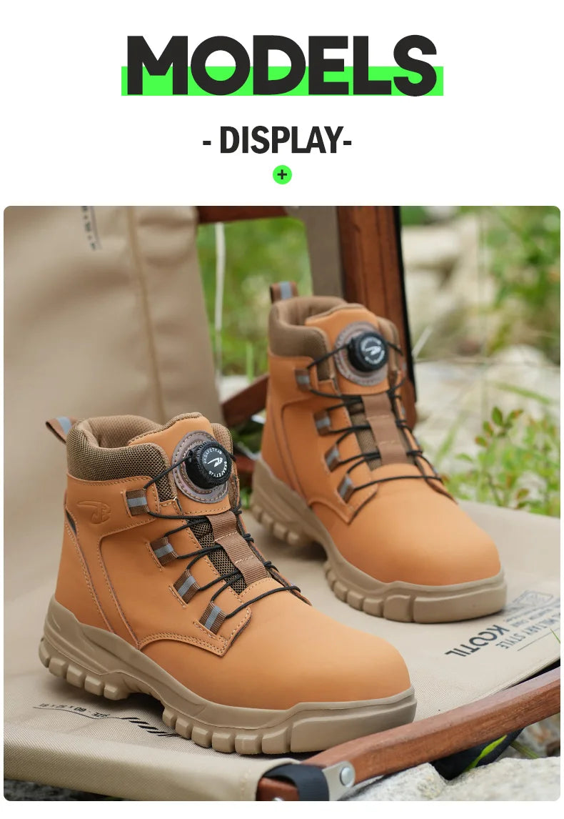 SmartGearPros Indestructible Steel-Toe Boots – Waterproof Safety Footwear for Rugged Work & Weather