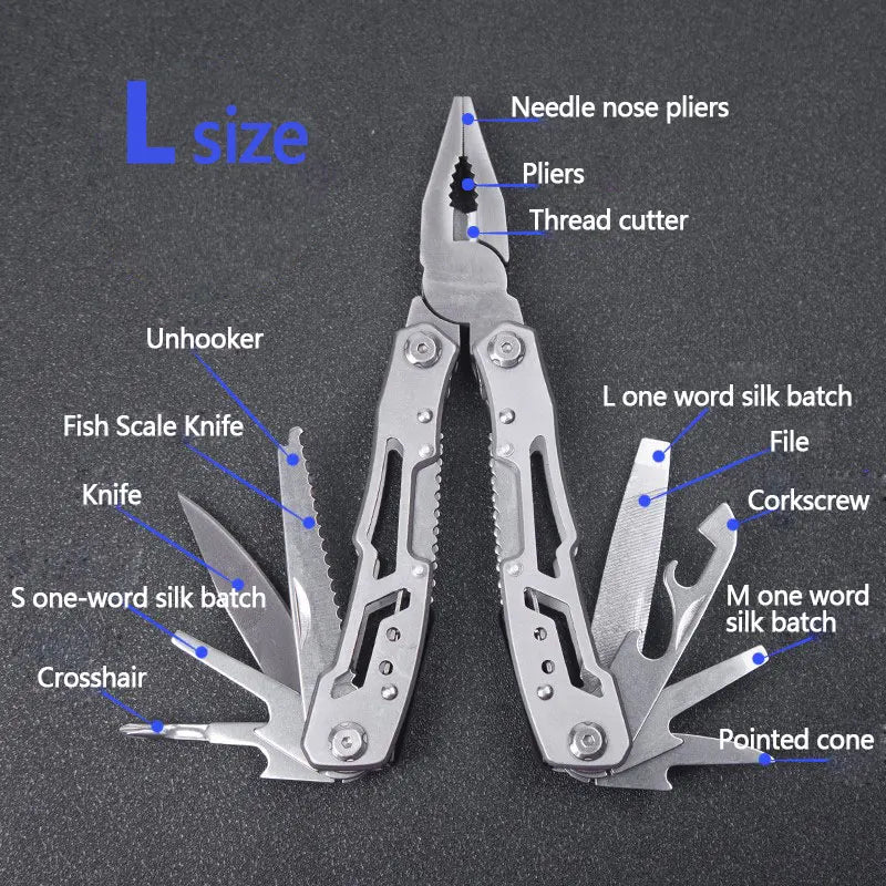 SmartGearPros Folding Multi-Tool – Pliers, Knife, Screwdriver & More in Pocket-Size Stainless Steel Kit