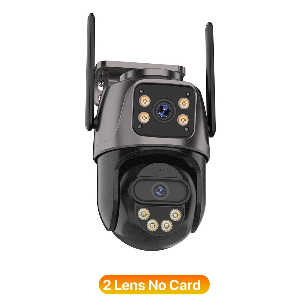 SmartGearPros TriSecure 4K WiFi Camera - AI Motion Tracking 3-Screen Security