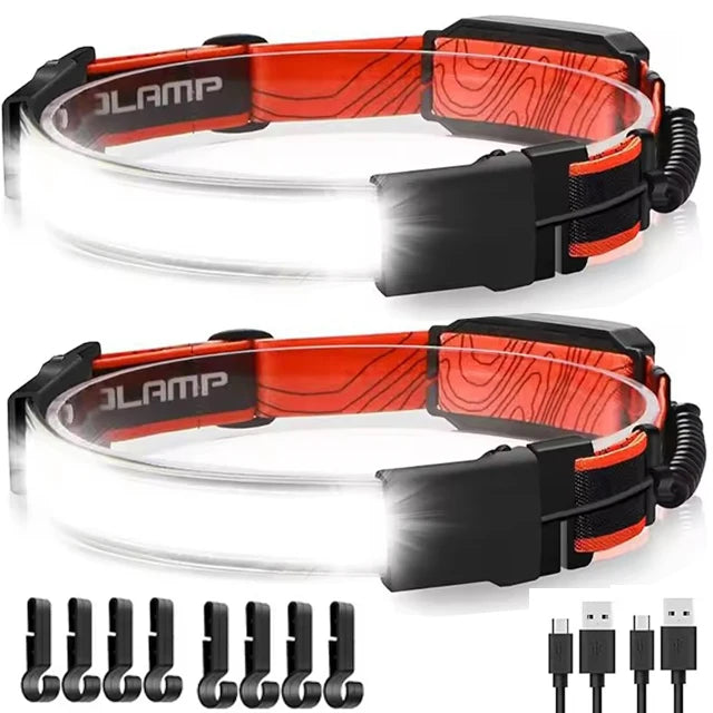 SmartGearPros LED Headlight Flashlight - USB Rechargeable Waterproof Headlamp