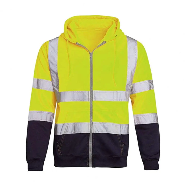 SmartGearPros Reflective Strip Hoodie – High-Vis Pullover for Work, Street Style & Night Safety
