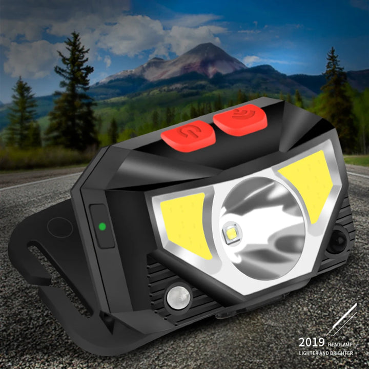 High Brightness Headlight 500Lm Portable Led Headlamp Ipx4 Waterproof Led Forehead Flashlight For Outdoor Fishing Camping Hiking product image showing features or usage