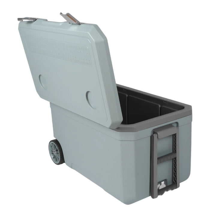 SmartGearPros 70L Wheeled Cooler - 30% Lighter Than Rotomolded Camping Cooler with Handle for Beach Fishing