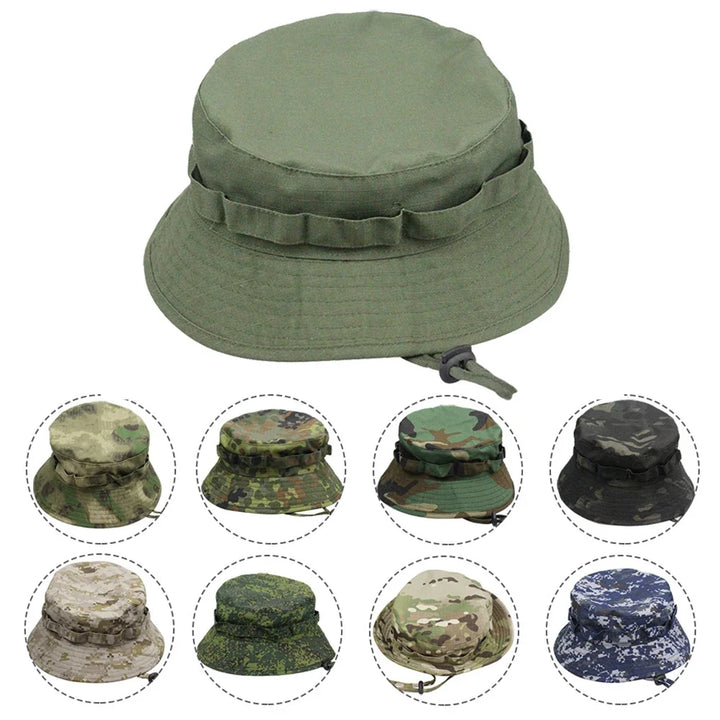 SmartGearPros Camouflage Boonie Hat - Bucket Hat Unisex Polyester for Outdoor Hunting Hiking Fishing Climbing Summer