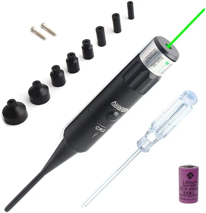 SmartGearPros Green Laser BoreSighter Kit - .177 to .50 Caliber Rifles & Handguns