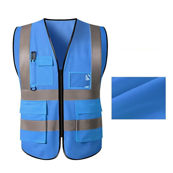 SmartGearPros SmartGearPros Multi-Pocket High-Visibility Safety Vest – Breathable Reflective Workwear for Construction, Traffic Control & Outdoor Safety