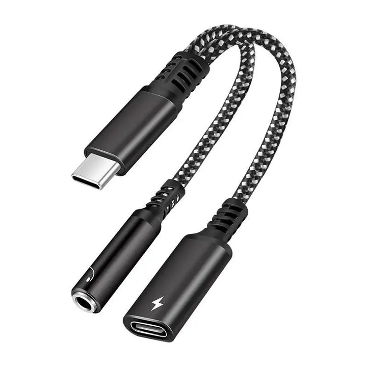 SmartGearPros USB-C to 3.5mm Adapter – 2-in-1 Audio + Charging Converter for Type-C Devices