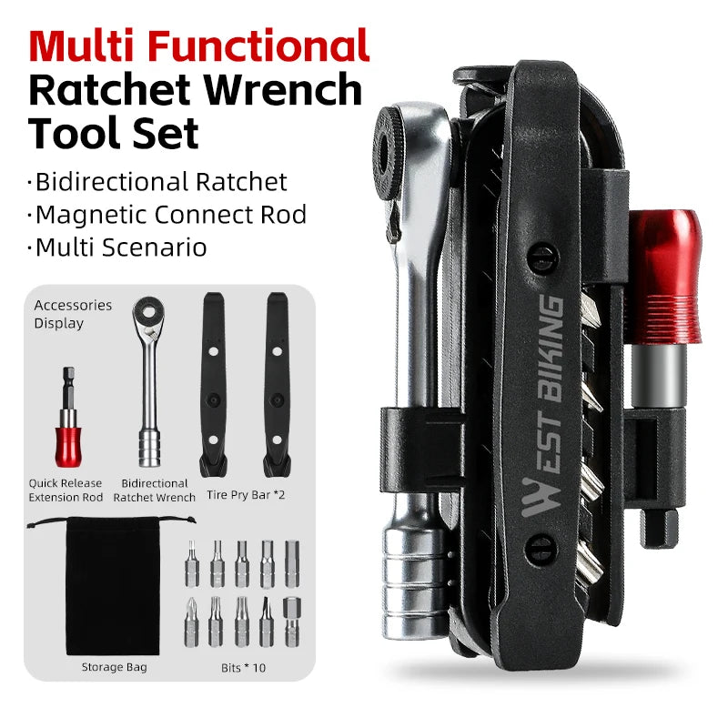 Multifunctional ratchet tool kit image angle 22