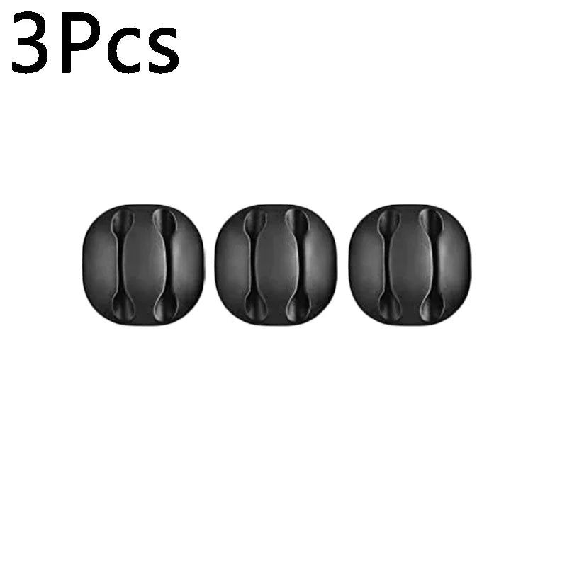 SmartGearPros Self-Adhesive Cable Clips – 1/3/5/10-Pack Silicone USB Cord Holders for Desk, Car & Home Use