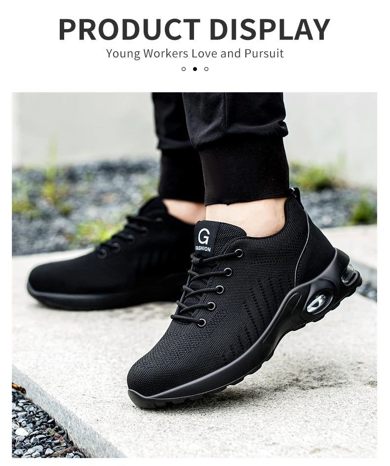 TANRDON Steel Toe Safety Boots – Indestructible Work Sneakers for Men