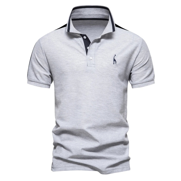 SmartGearPros Embroidered Polo – Men’s Cotton Shirt with Giraffe Design for Casual Class