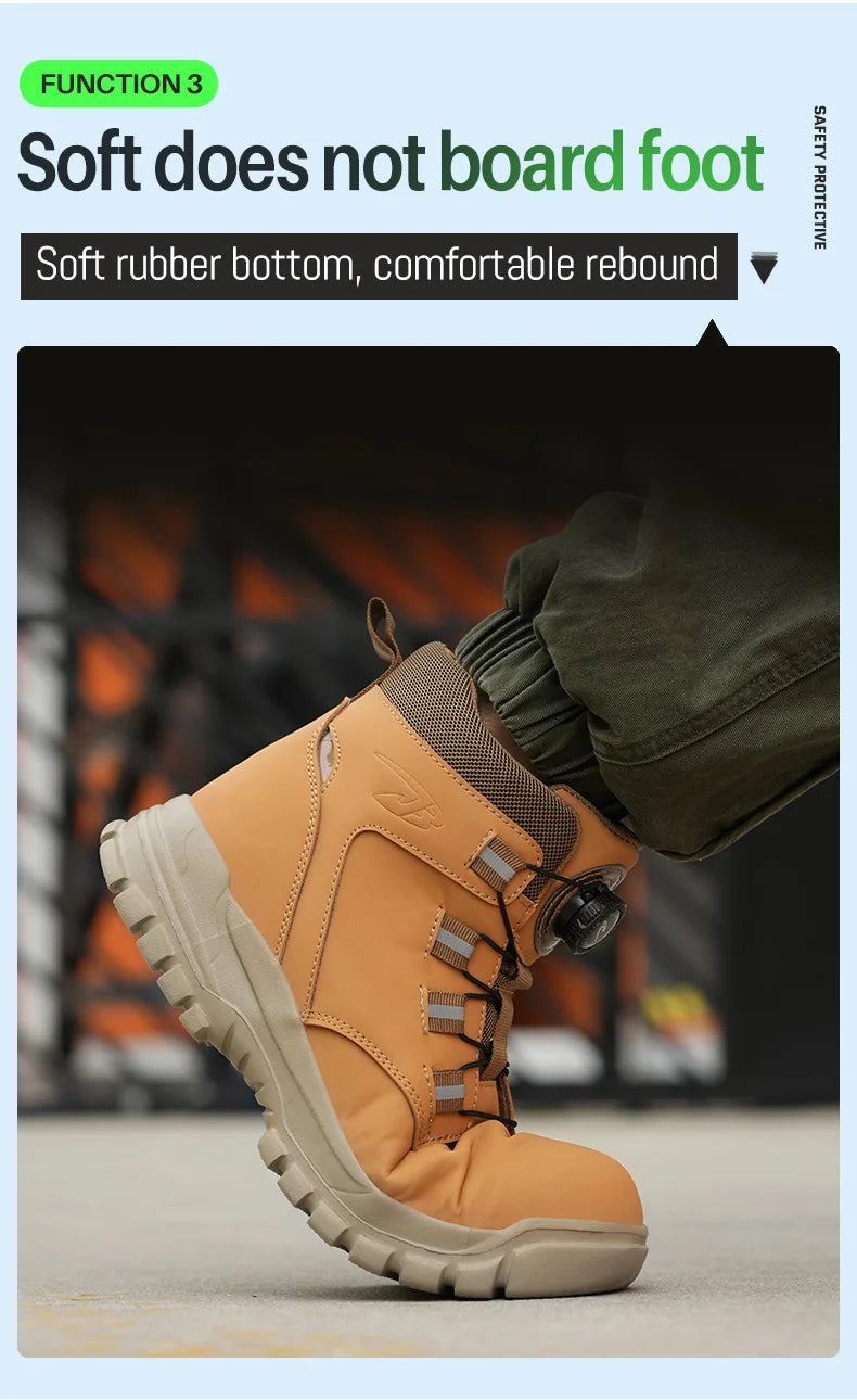 SmartGearPros Indestructible Steel-Toe Boots – Waterproof Safety Footwear for Rugged Work & Weather