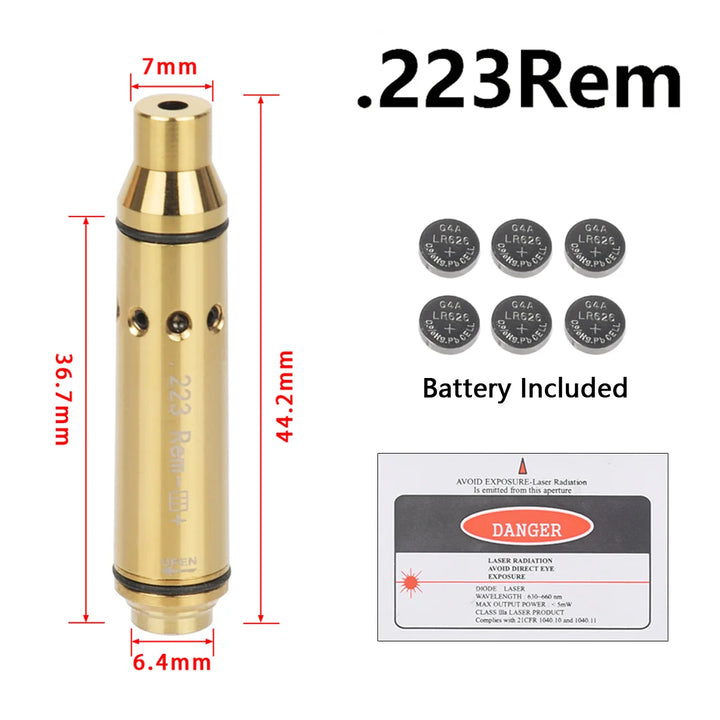 SmartGearPros Tactical 9mm/7.62x39 Training Laser Bullet - Dry Fire Bore Sight Snap Cap