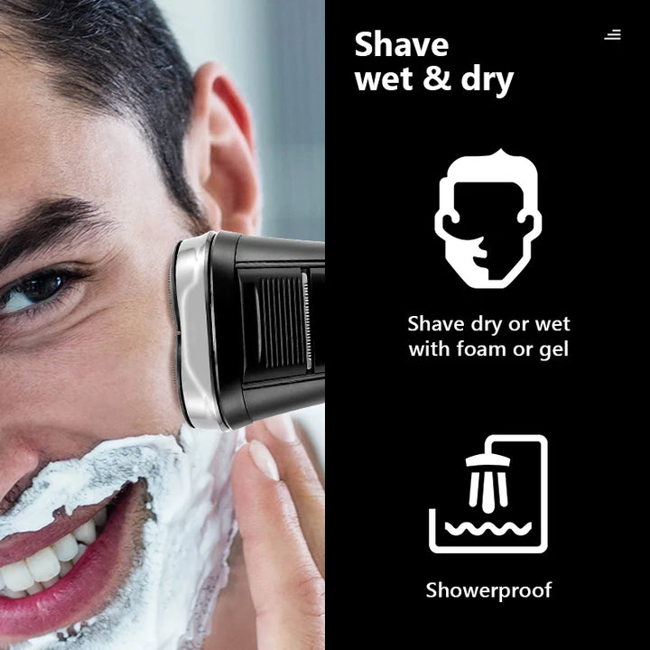 SmartGearPros Waterproof Electric Shaver – Fast Charging, Rechargeable Beard Trimmer & Razor