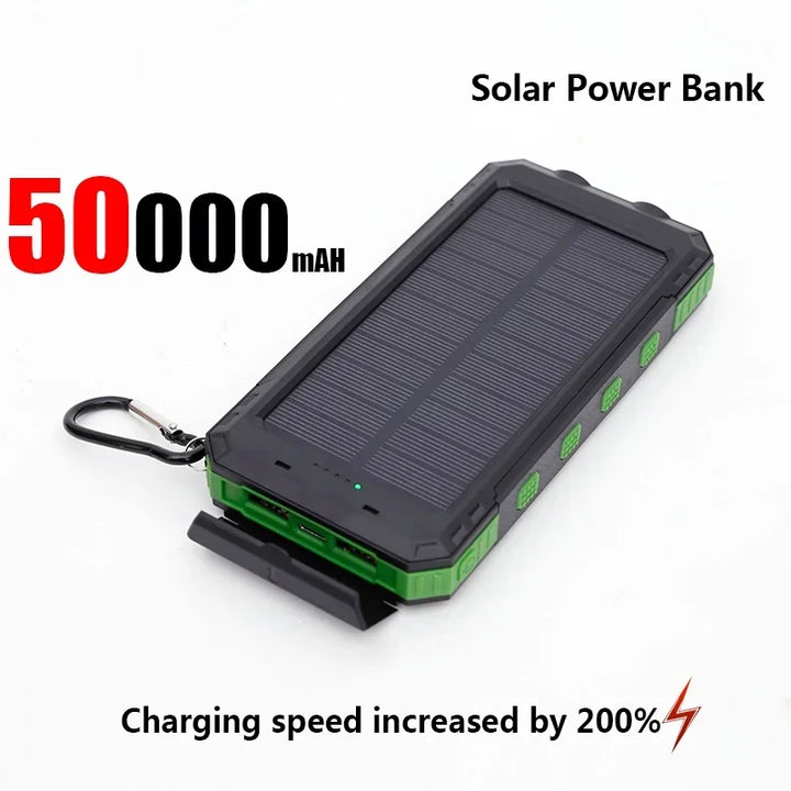 SmartGearPros Solar Titan – 50000mAh Solar Power Bank for Outdoor, Emergency & Everyday Power