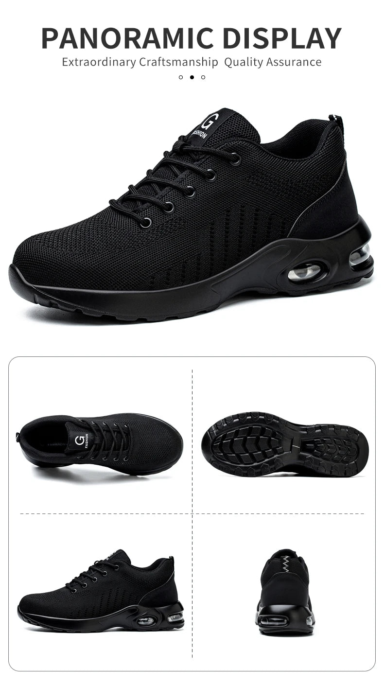 TANRDON Steel Toe Safety Boots – Indestructible Work Sneakers for Men