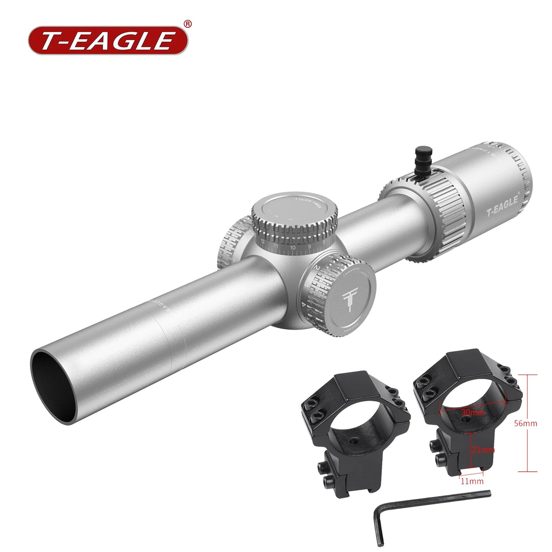 SmartGearPros T-EAGLE EOS 1.2-6 X24 IR Tactical LPVO Riflescope - Hunting Optical Collimator Air Gun