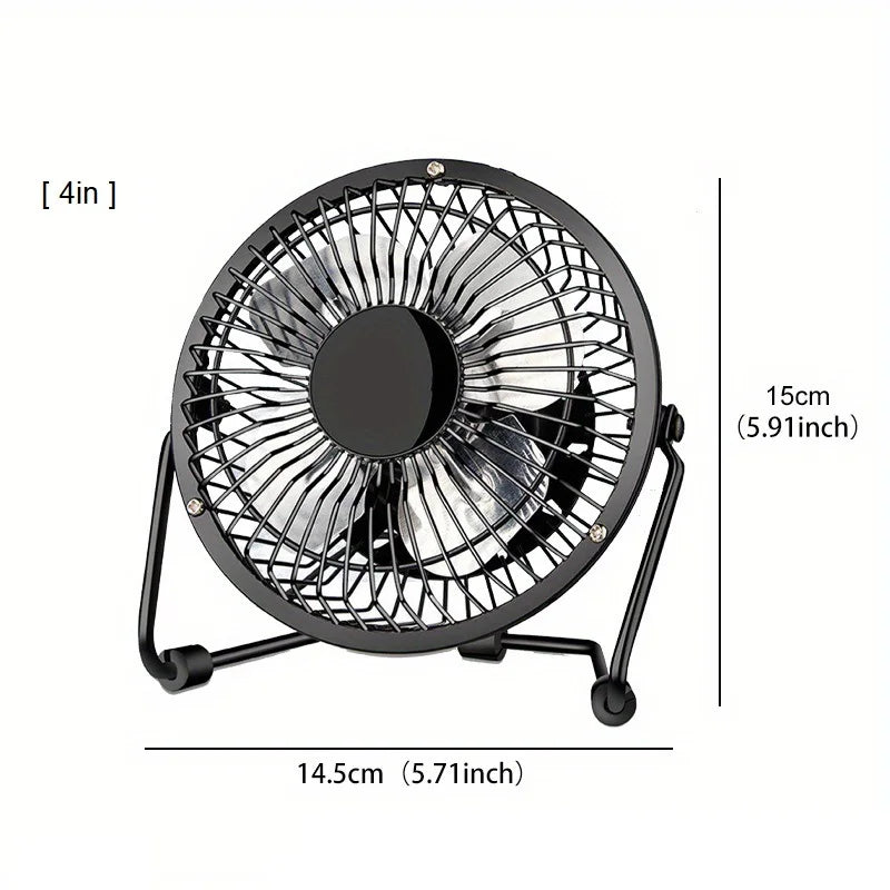SmartGearPros Mini USB Desk Fan – 4in/6in Portable Metal Cooling Fan for Office, Home & Dorm Use