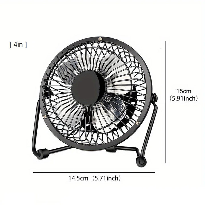 SmartGearPros Mini USB Desk Fan – 4in/6in Portable Metal Cooling Fan for Office, Home & Dorm Use