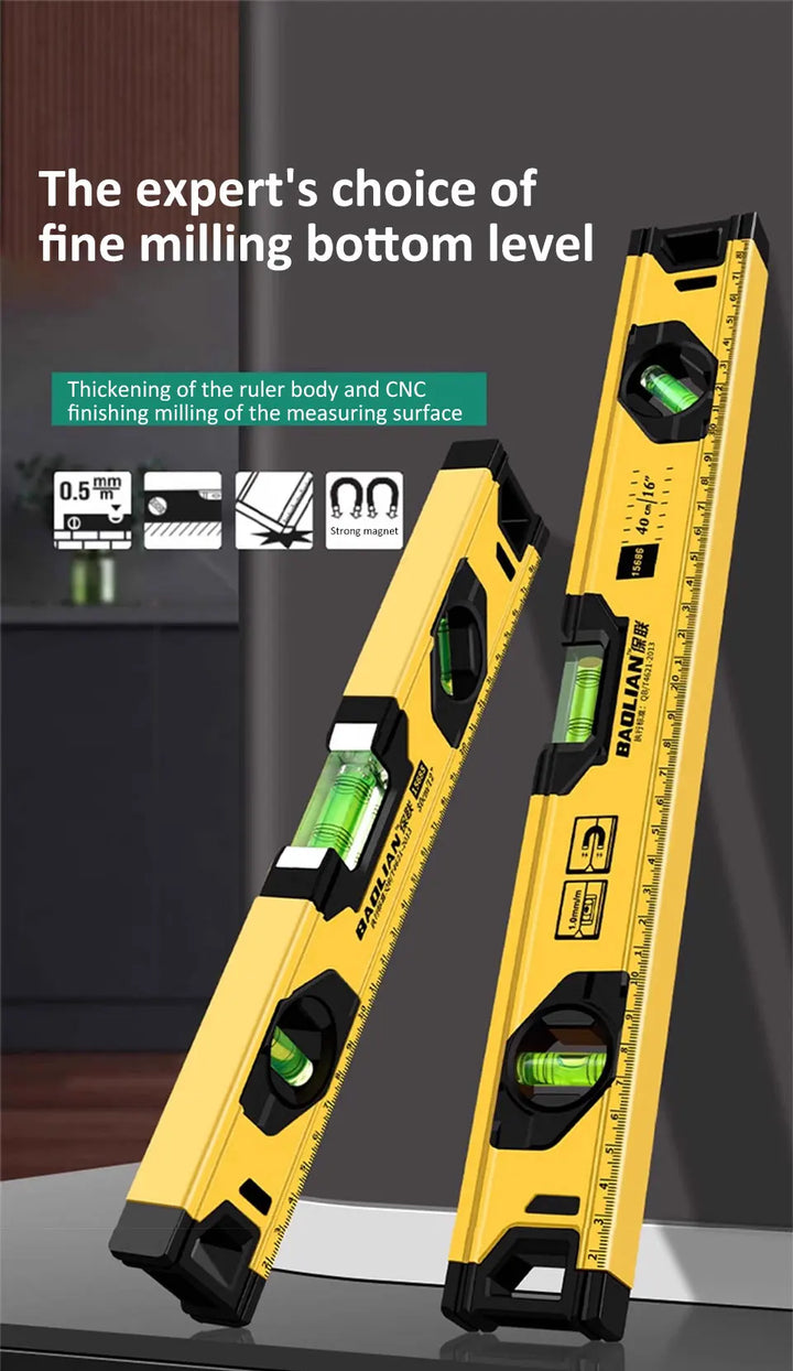 SmartGearPros 3-in-1 Magnetic Spirit Level – 0°/45°/90° Angle Tool with Precision Bubble Vials