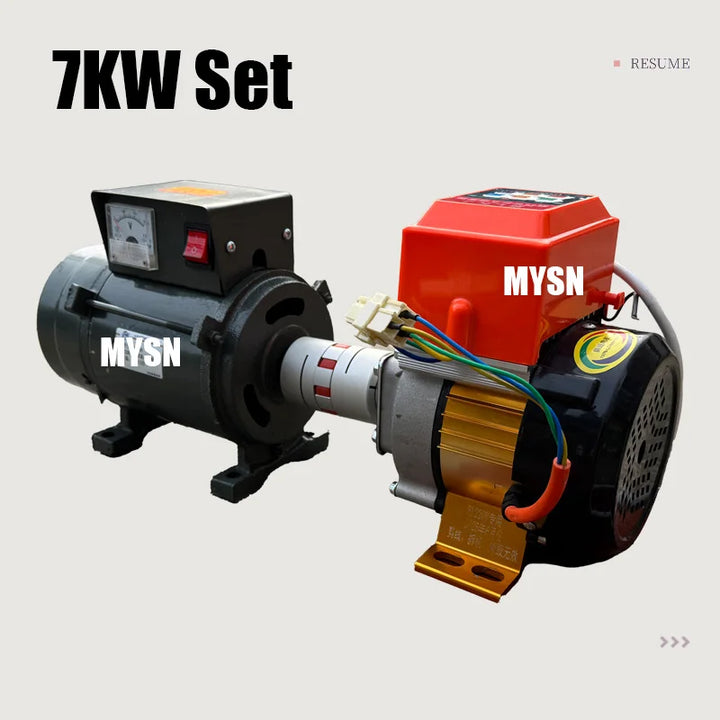 SmartGearPros Electric Generator 3KW-7KW - Magnetic Alternator Brushless Generator Set with Adjustable Speed Motor