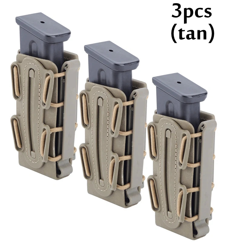 CLUSGO Tactical Magazine Pouch Set – 3-Pack MOLLE 9mm Mag Holders