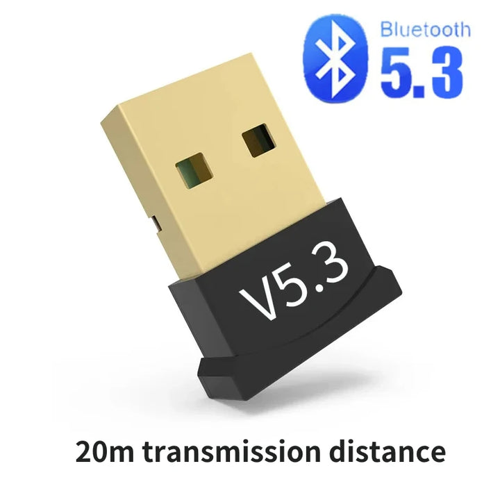 SmartGearPros Long-Range Bluetooth Adapter – 5.4/5.3 USB Dongle with Antenna for 30+ ft Wireless Reach