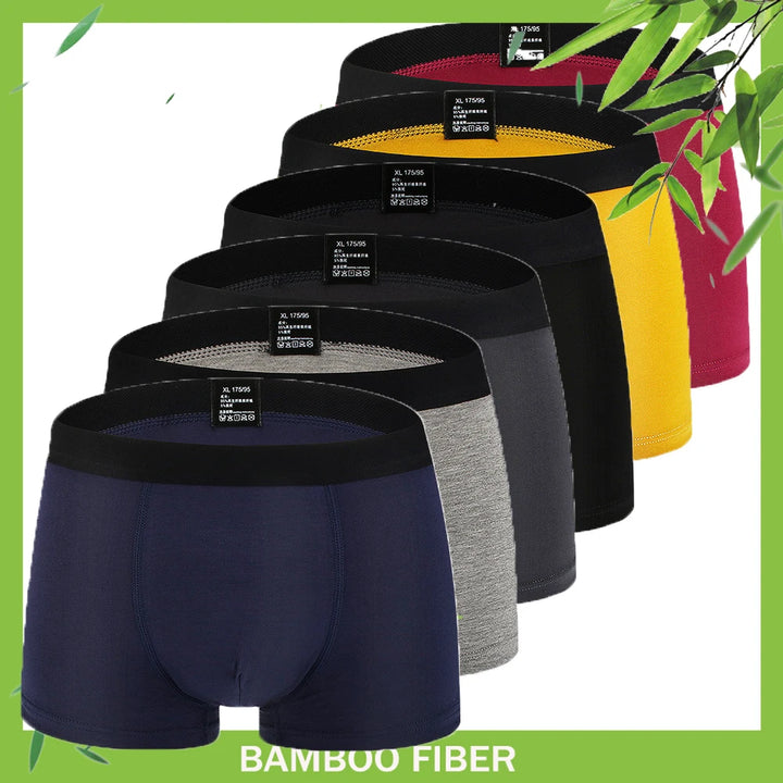 SmartGearPros BambooFlex Boxer Set - 6-Pack Ultra-Soft Breathable Underwear