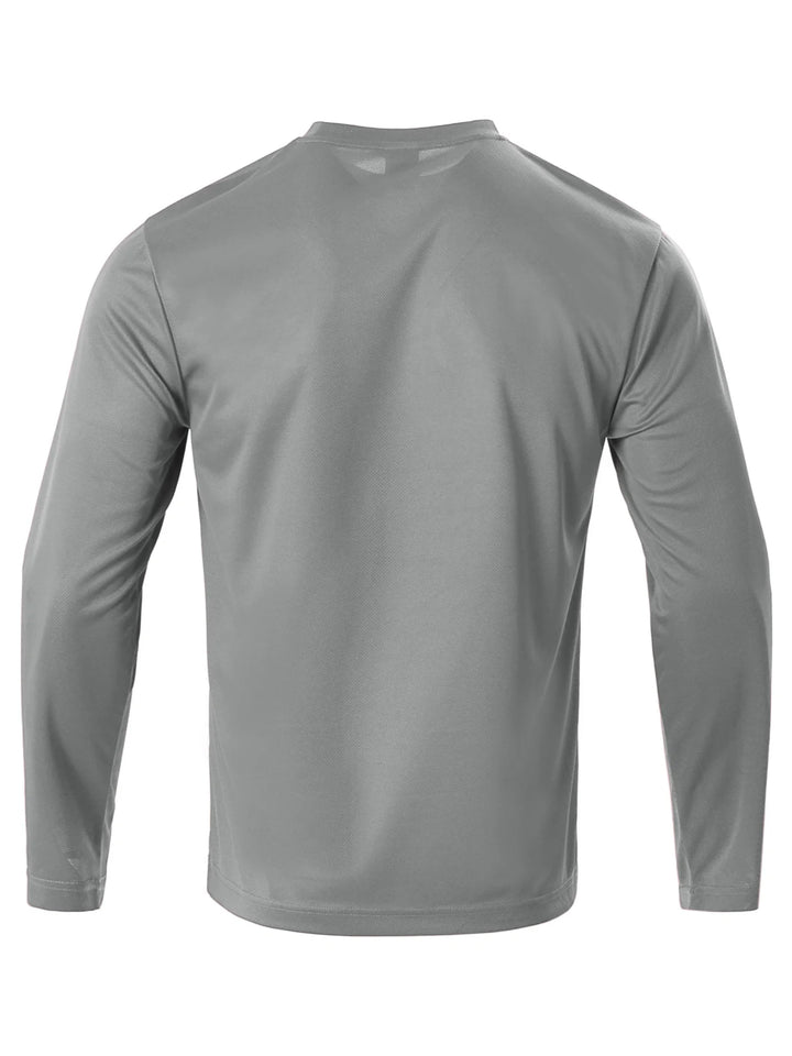 Gray long-sleeve shirt on a white background