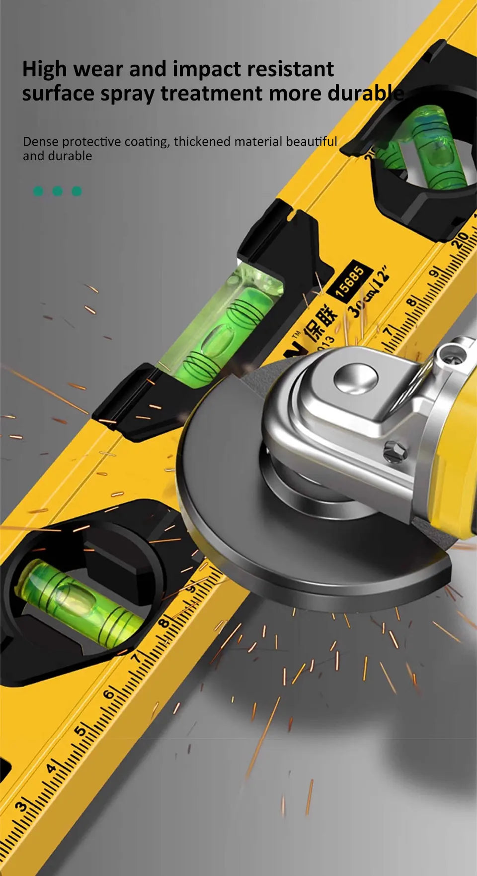 SmartGearPros 3-in-1 Magnetic Spirit Level – 0°/45°/90° Angle Tool with Precision Bubble Vials